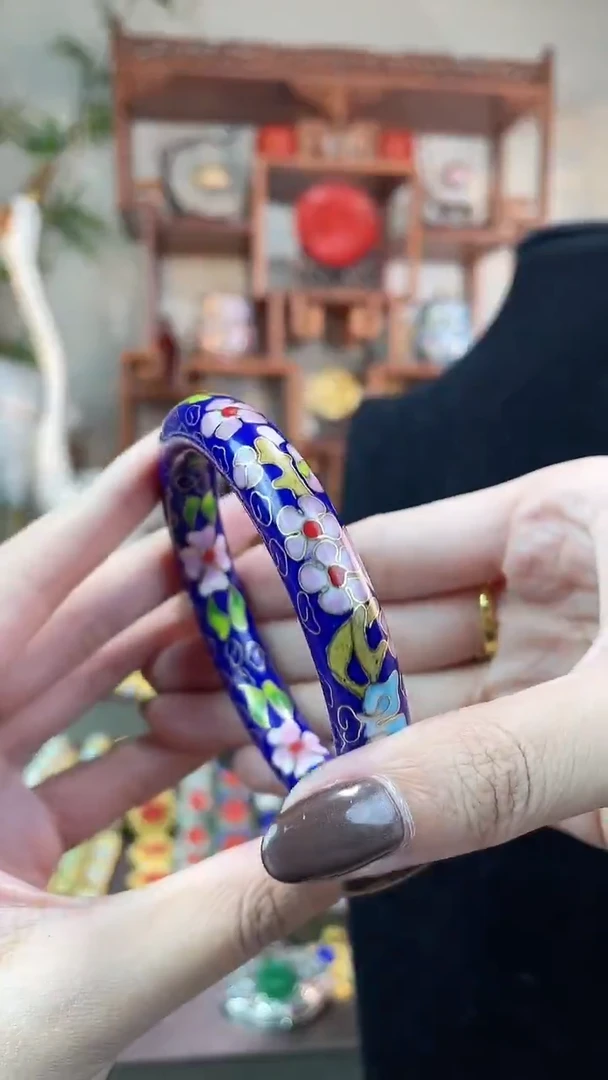 非遗景泰蓝镯子宝蓝