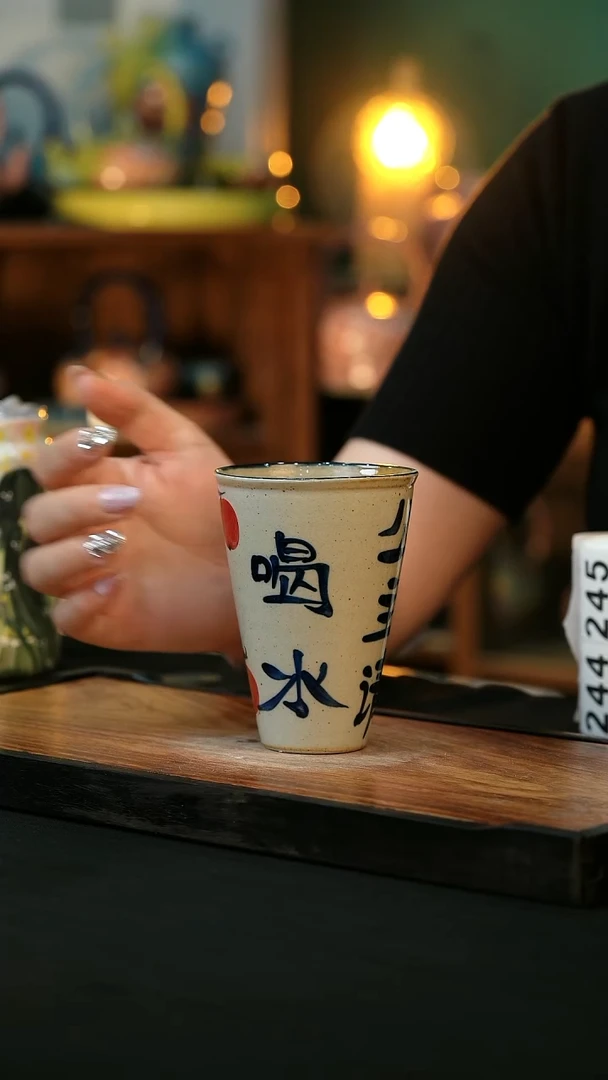 杯手绘心瓷陶瓷浮力