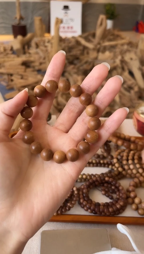 檀香木手串/手链正区老山檀 1.2横纹 单圈 奶香奶甜 花香韵