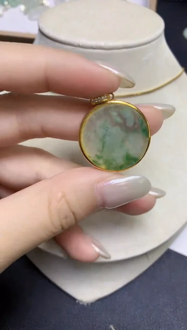 颈饰未镶嵌翡翠天然缅甸翡翠A货百元以上9元证书费自理