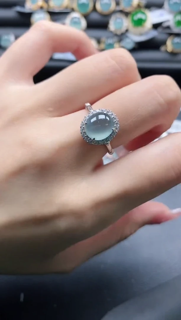 【闪购商品】翡翠戒指银S925镶嵌1111