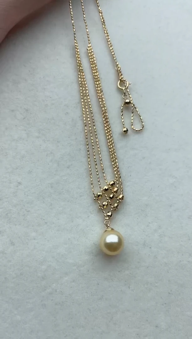 银S925镶嵌海水珍珠套链65