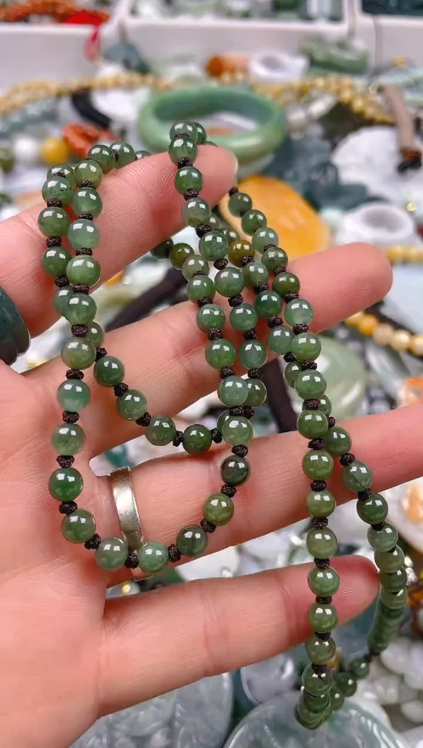 【闪购商品】翡翠颈饰未镶嵌5mm/D/翡翠A货一图一物