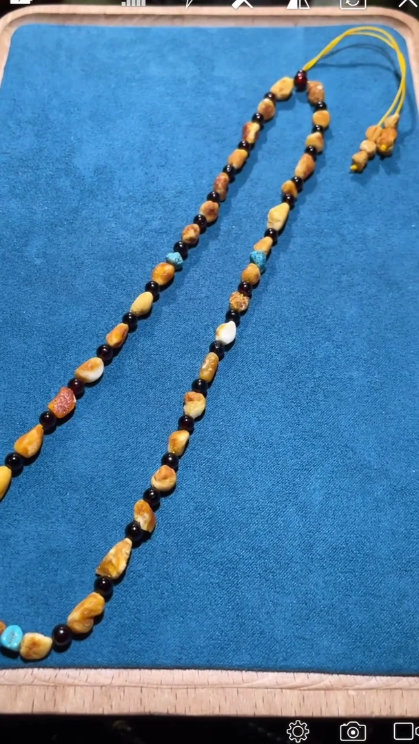 【闪购商品】蜜蜡裸石未镶嵌WR小海漂籽珠链