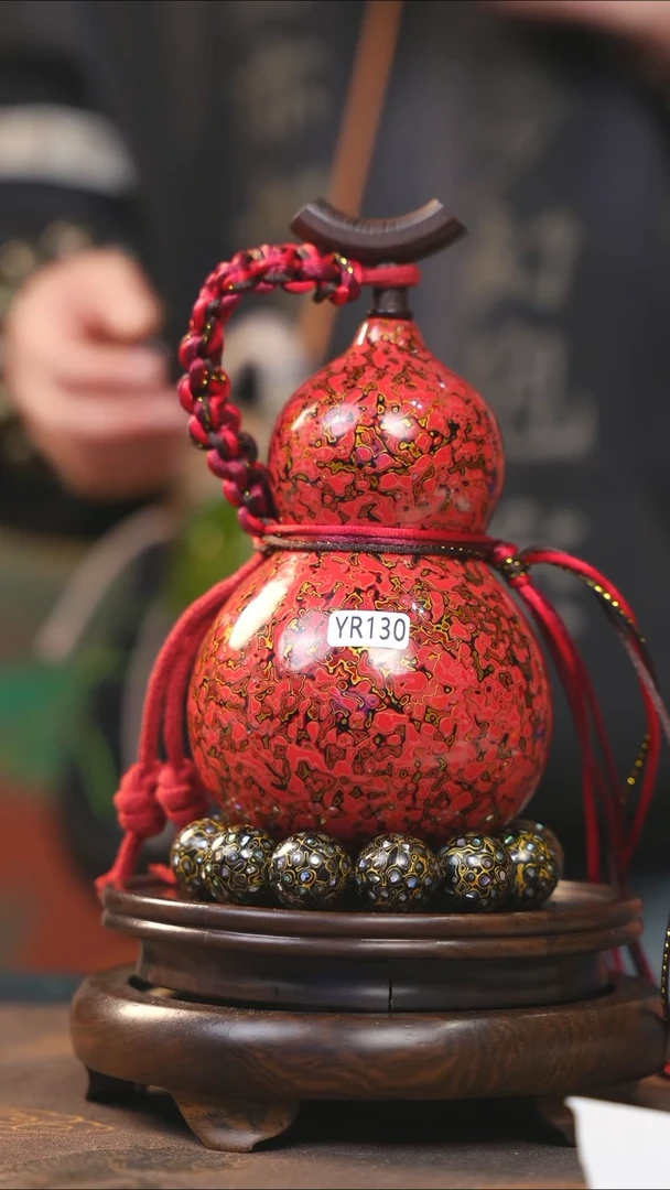 【闪购商品】YR130漆艺酒葫芦不包手串及旋转底座