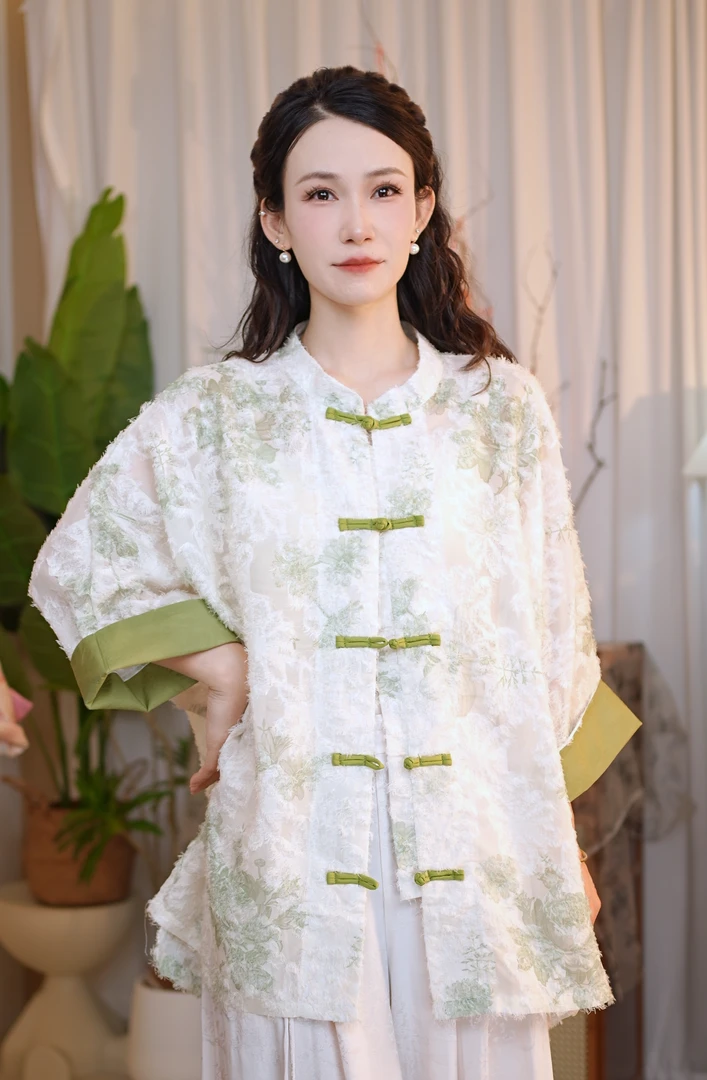 (青梳)衬衣百搭气质防晒白色上衣夏季女装宽松中国风复古