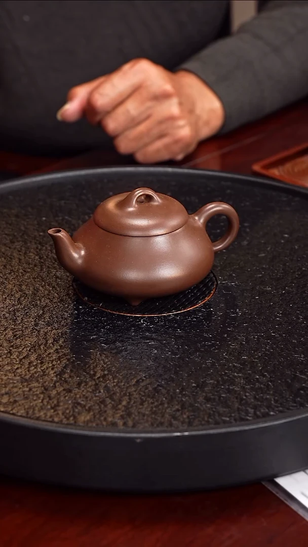 茶壶紫砂杨君保 石瓢68 极紫泥 200毫升