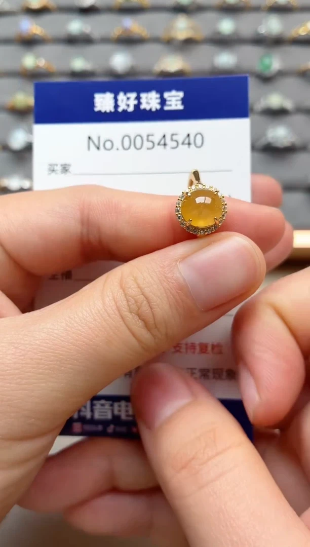 银S925镶嵌戒指翡翠1