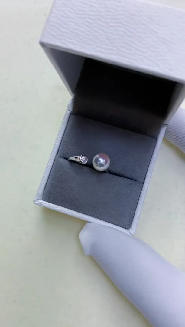 【闪购商品】海水珍珠饰品银S925镶嵌设计款戒指