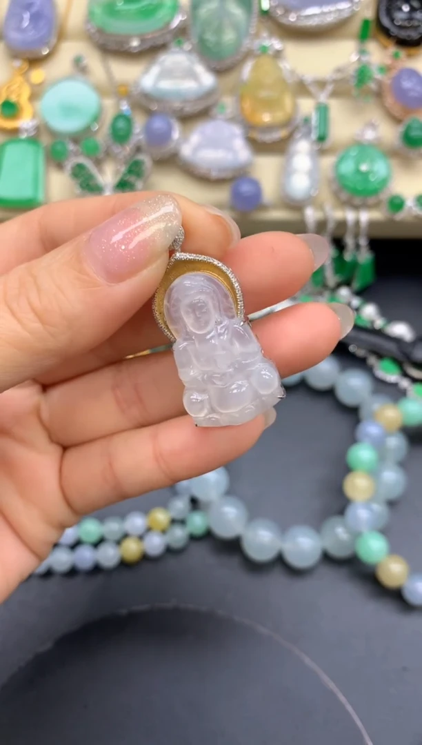 【闪购商品】翡翠颈饰18K金镶嵌150-中国好珍宝