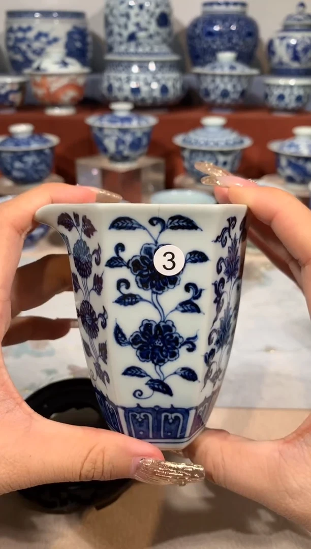 【闪购商品】摆件3青花公道杯瑕疵