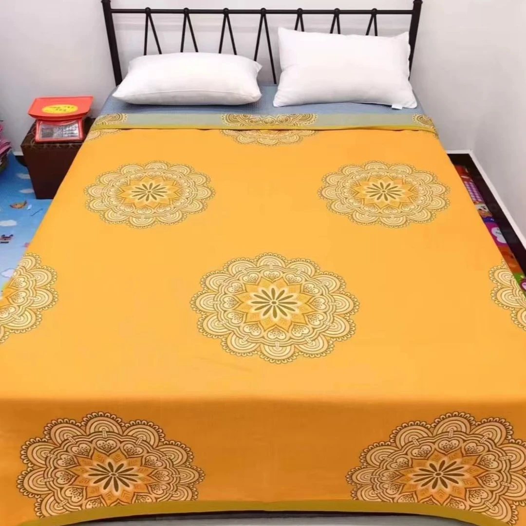 （瑞丽黄）莱赛尔天丝大豆蛋白高支精梳棉床盖210x240cm