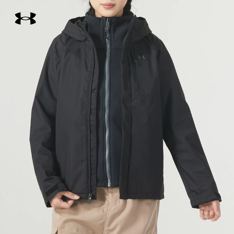 安德玛UA夹克外套女装1371593-001和XS、S