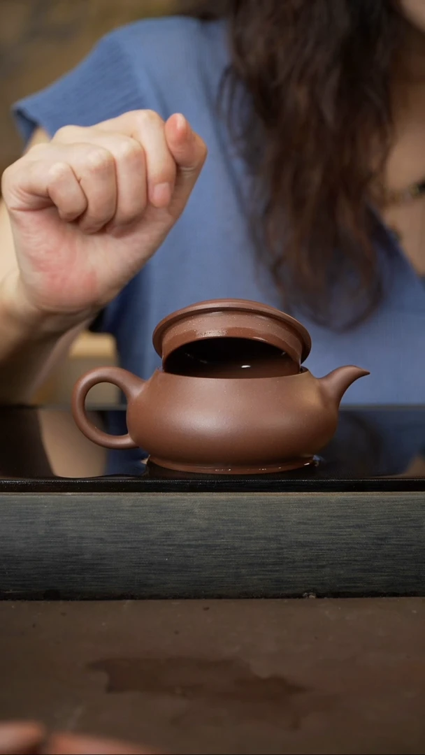 茶壶紫砂10，明炉，特拼紫泥，