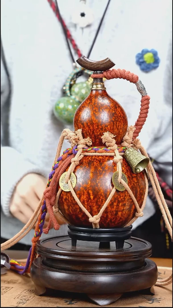 XC063网兜款大漆酒葫芦（现货现发）