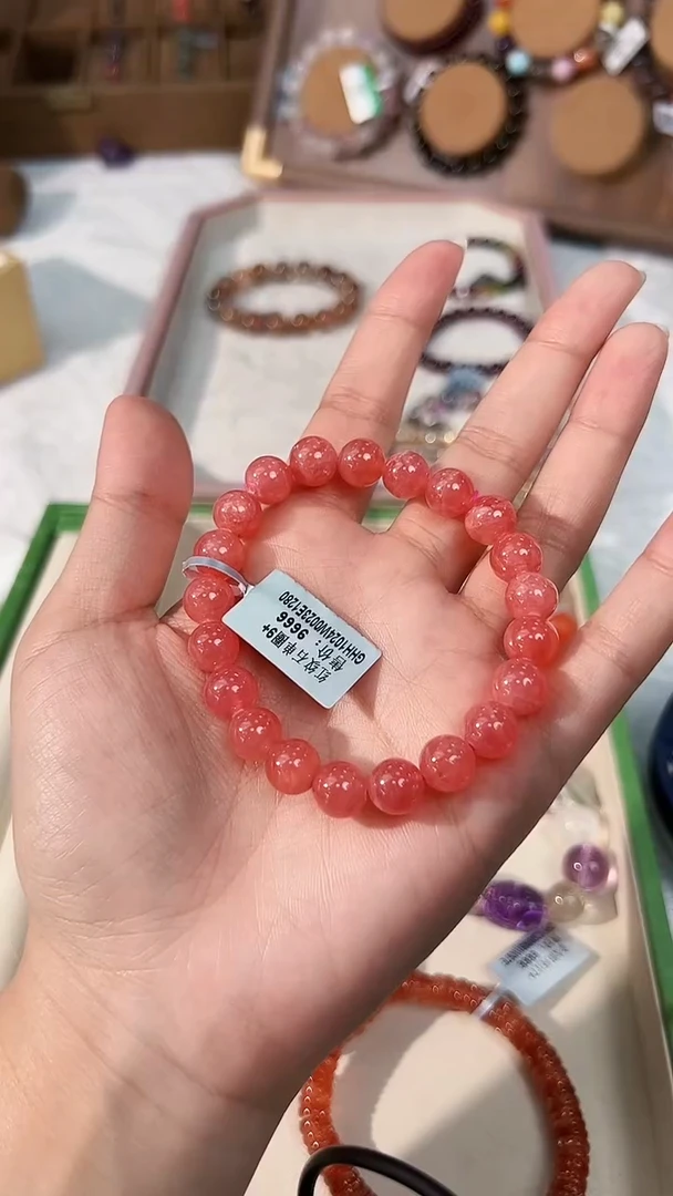 未镶嵌菱锰矿（红纹石）珠宝半成品悦1097
