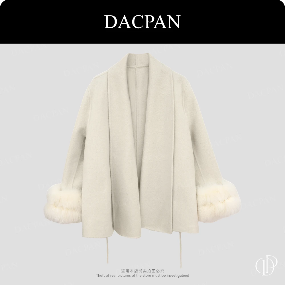 DACPAN-“今胜惜”澳洲美利奴羊毛袖口狐狸毛外套 2025/盼·PP 6027