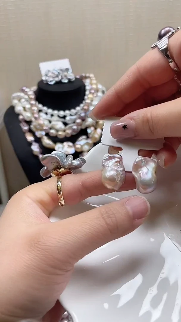 未镶嵌耳饰淡水珍珠【纯恬饰品】