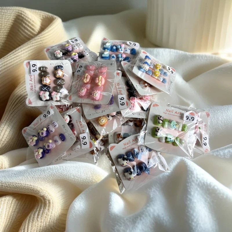 孤品可爱手工穿戴甲卡通人物ins风二次元美甲