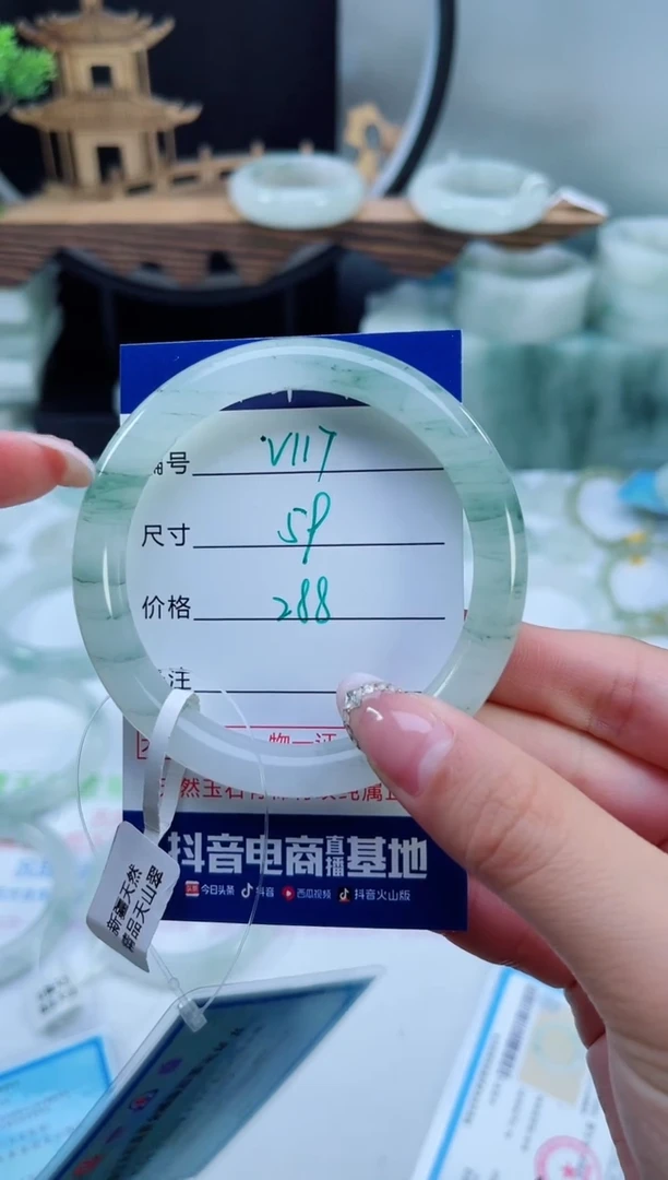 未镶嵌手镯石英质玉（天山翠）117