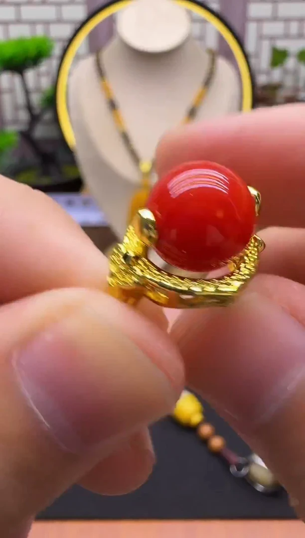 14K金镶嵌戒指翡翠YC08