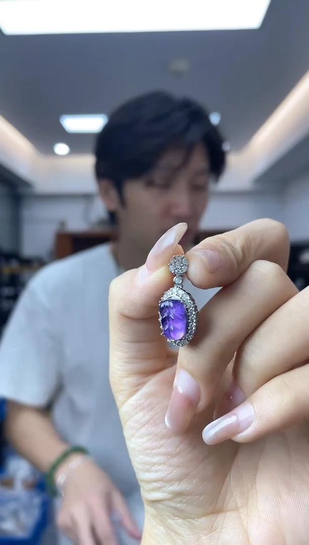 未镶嵌颈饰紫晶多样性一件发货