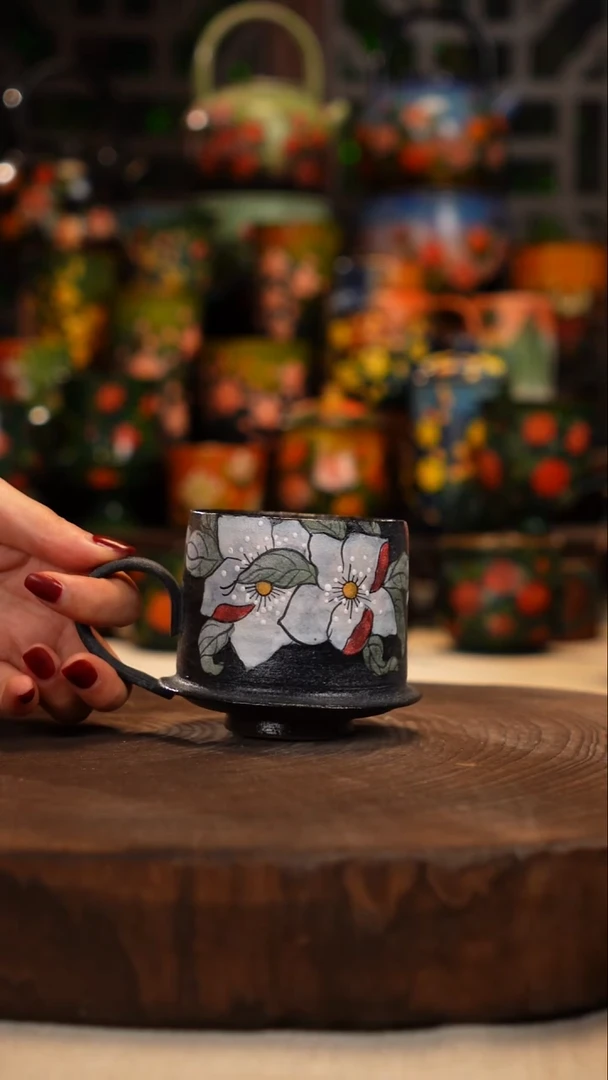 油画 釉下彩  杯子