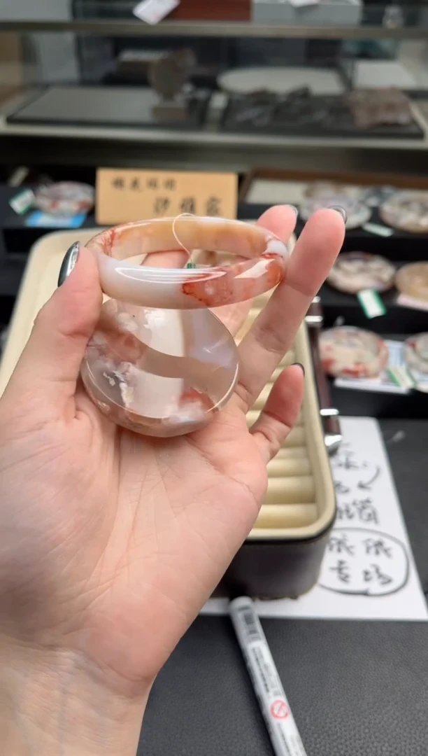 石英质玉手镯未镶嵌55圈口（赠送镯心）3312686