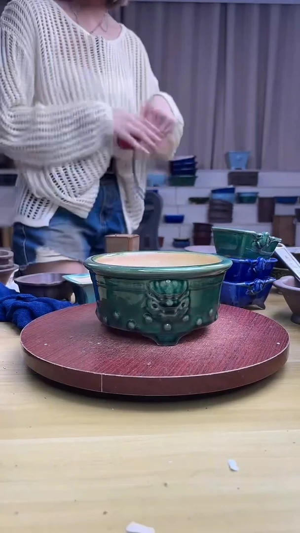 紫砂花盆紫砂花盆微瑕