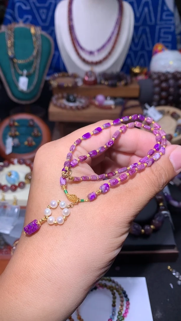 苏纪石（舒俱来）18K金镶嵌项链瑾*、舒俱来锁骨链