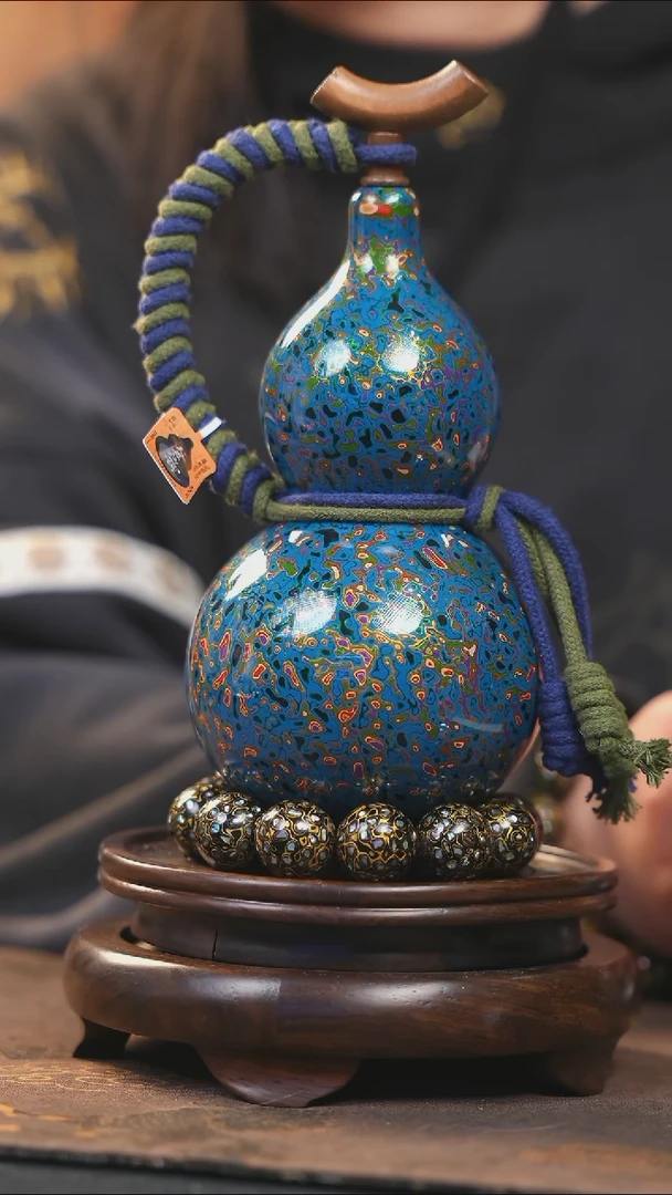 【闪购商品】YQ270漆艺酒葫芦不包手串及旋转底座