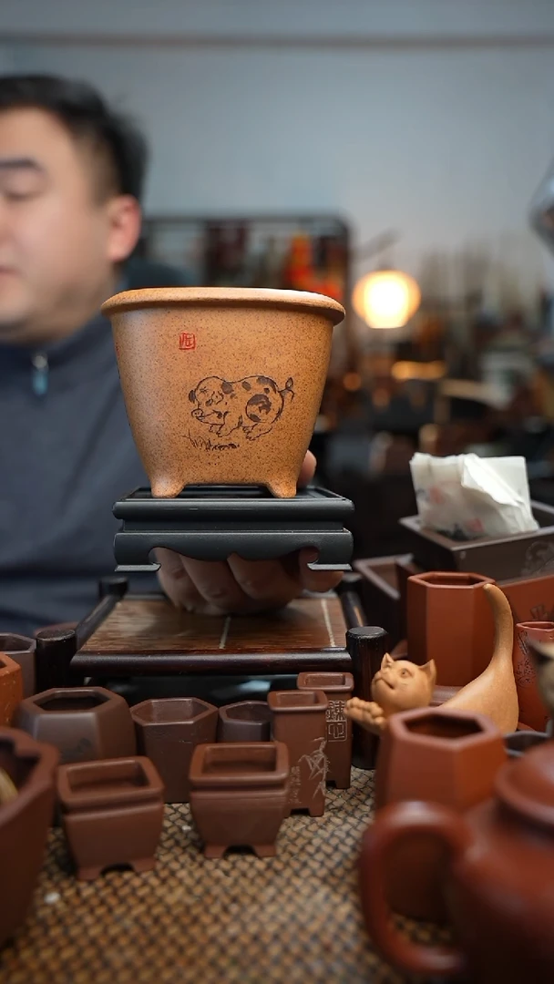 紫砂花盆茫*長木軒精品紫砂