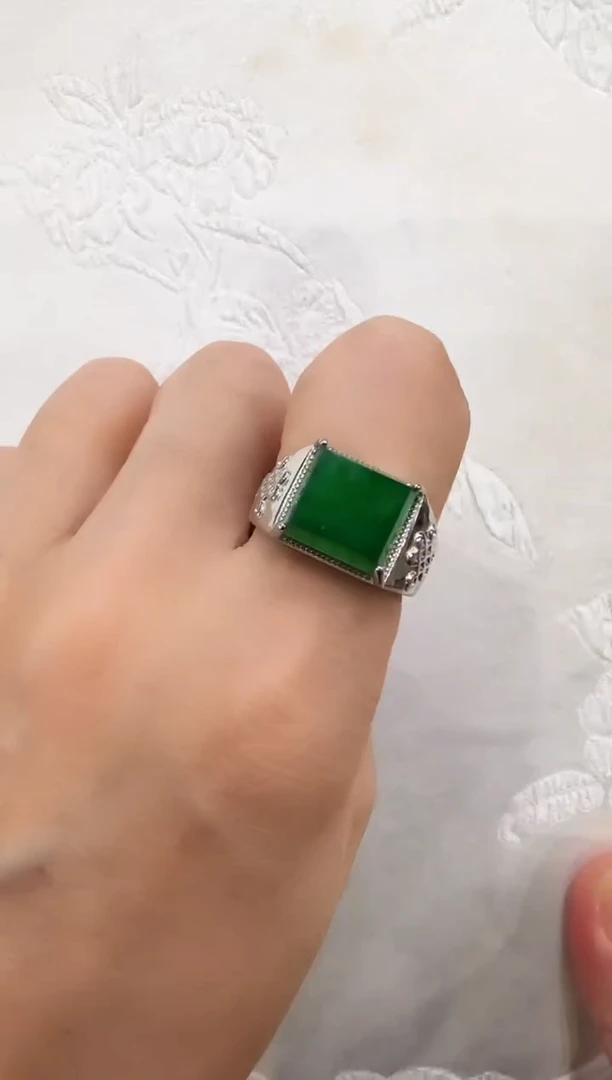 颈饰银S925镶嵌翡翠国风