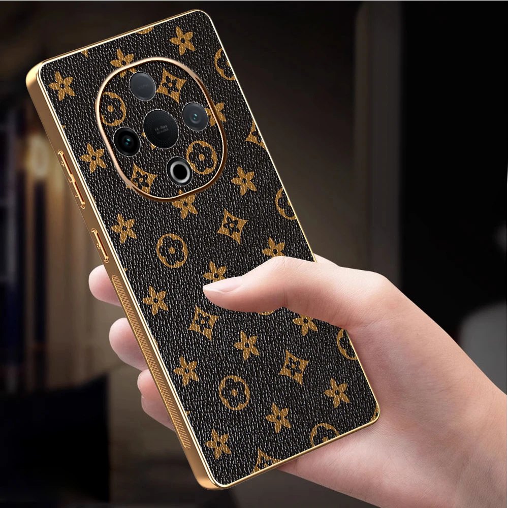 适用vivoy300手机壳S30创意X90全包精孔IQOO13豹纹方格老花保护套