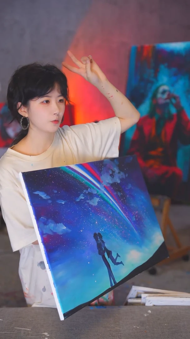 油画我***龙大尺寸你的名字丙烯画纯手绘