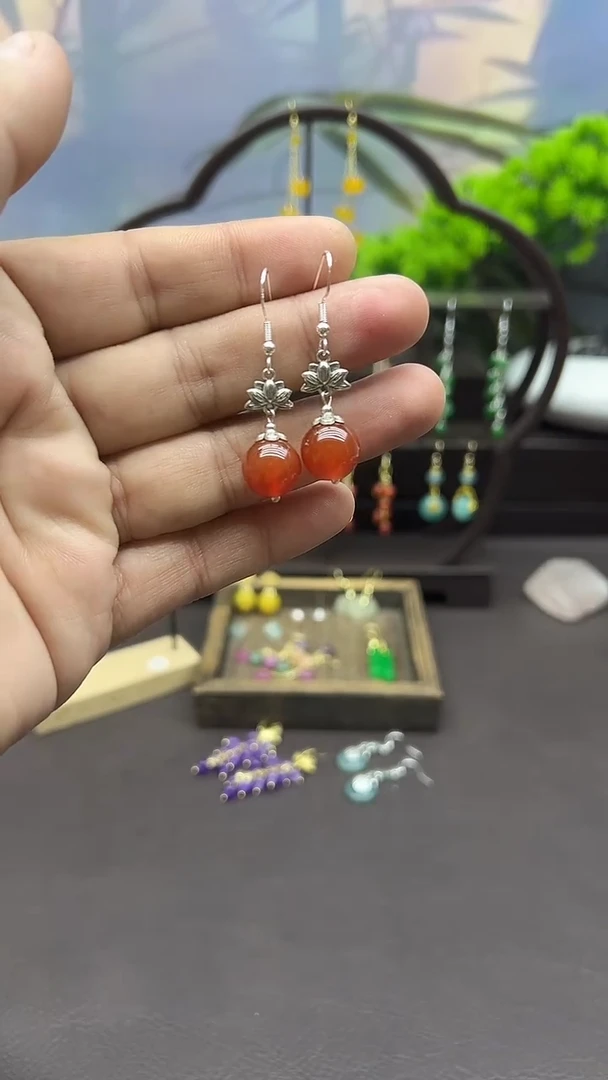 未镶嵌耳饰玛瑙/玉髓010