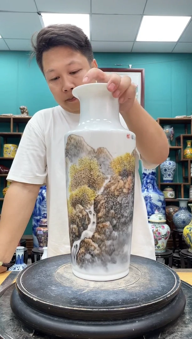 摆件303山水陶瓷摆件
