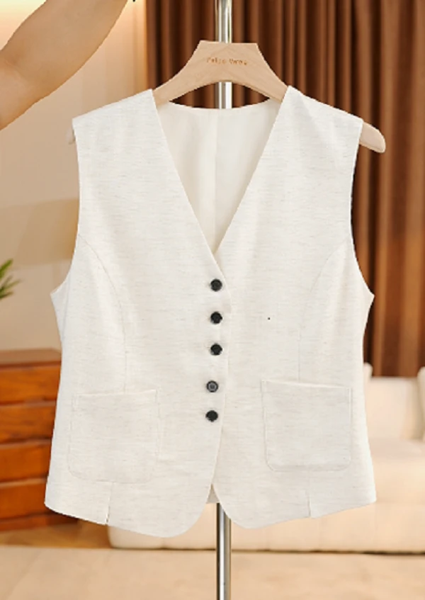 2025夏季薄款小马甲外穿气质时尚百搭25012