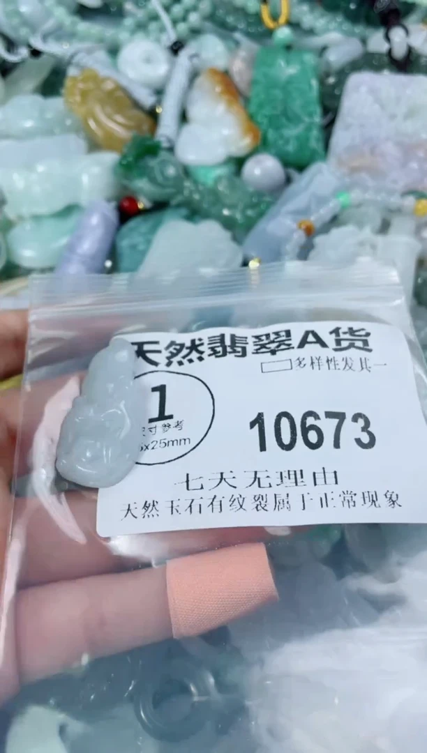 翡翠未镶嵌颈饰10673