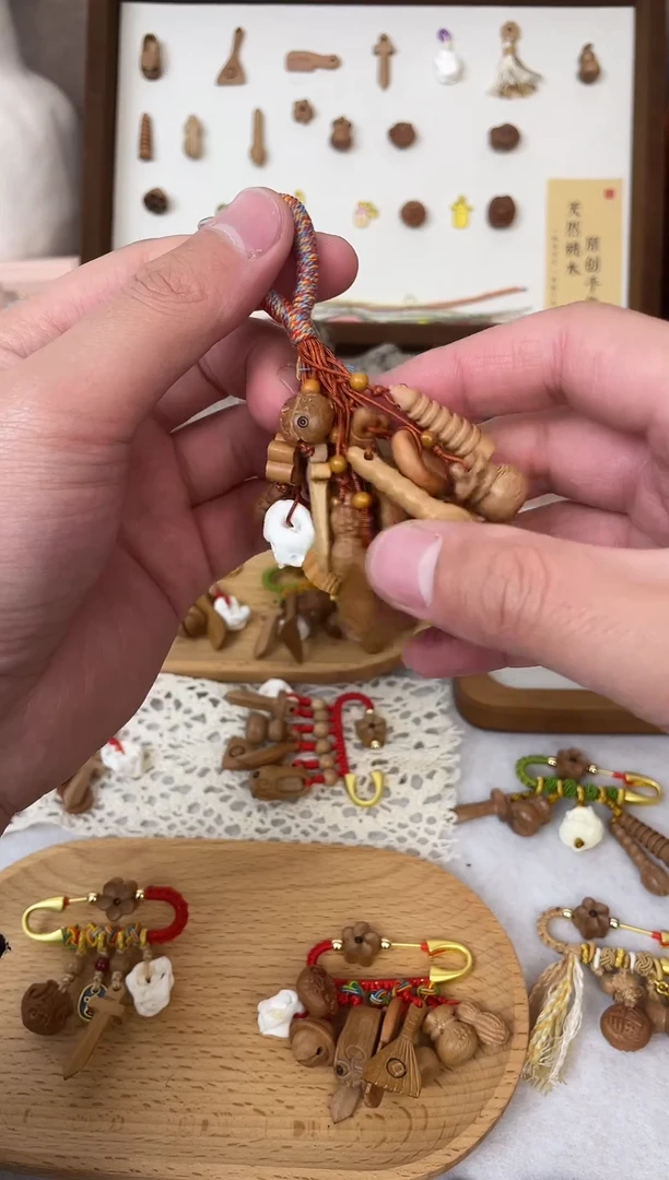 桃木挂件一物一拍20款短款