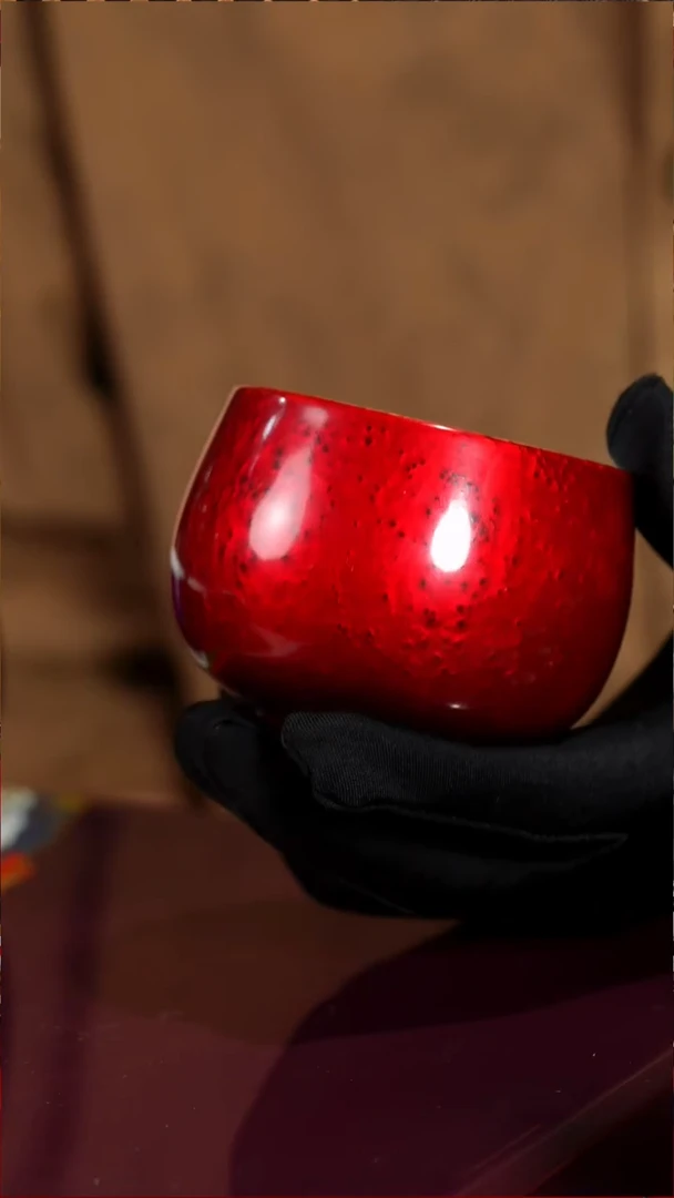 赤宝砂主人杯—太古大漆