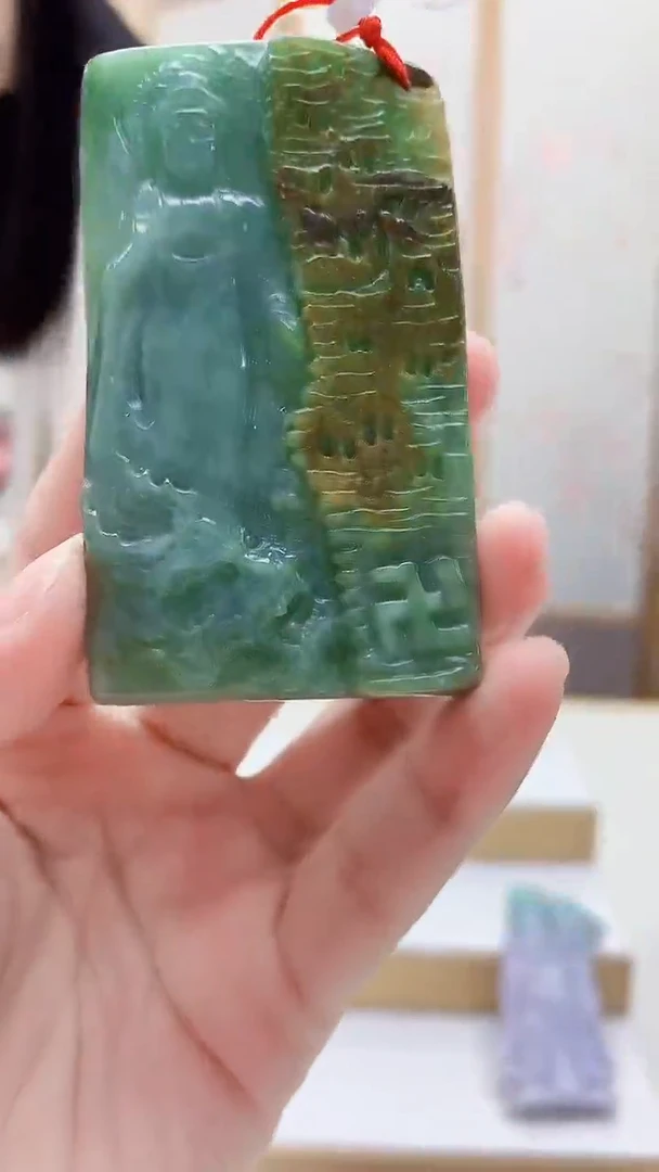 未镶嵌定制翡翠4812lr-毛货挂件89