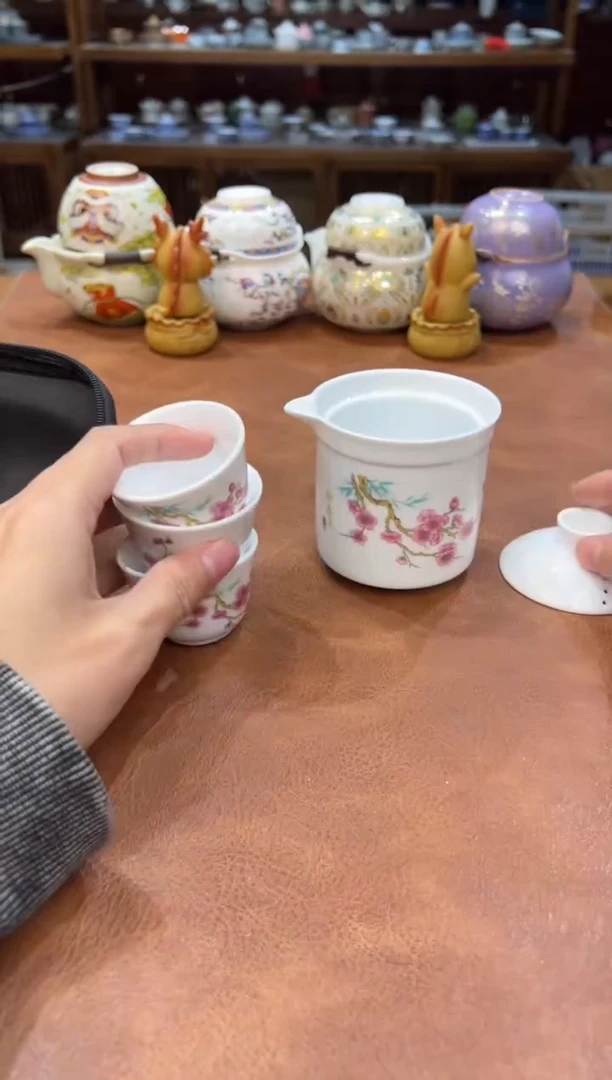 真的很便宜会开片的旅行茶具