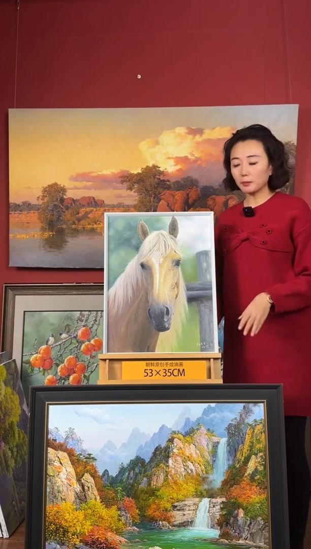 油画【50号】约53*35cm丨朝鲜原创纯手绘孤品油画丨顺丰包邮