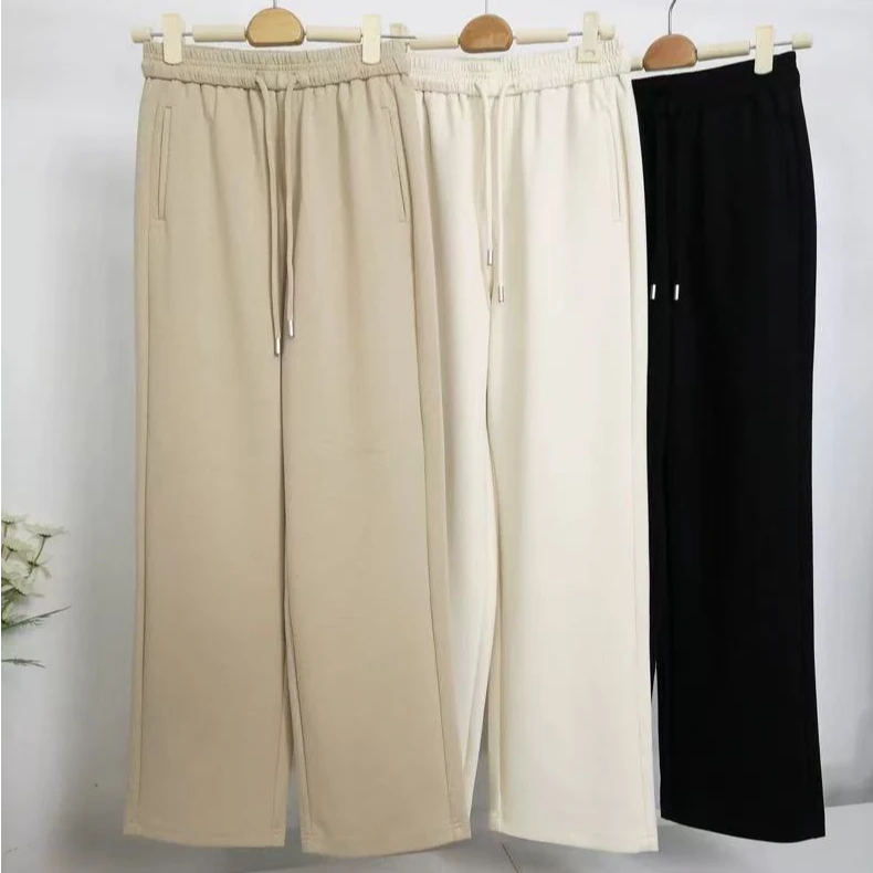 休闲派·春夏新款莱赛尔直筒长裤休闲高腰女百搭神裤7218