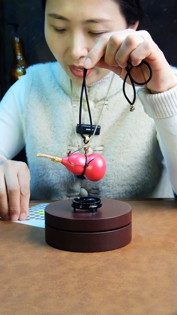 【闪购商品】216直播一物一图大漆酒葫芦送底座送挂绳