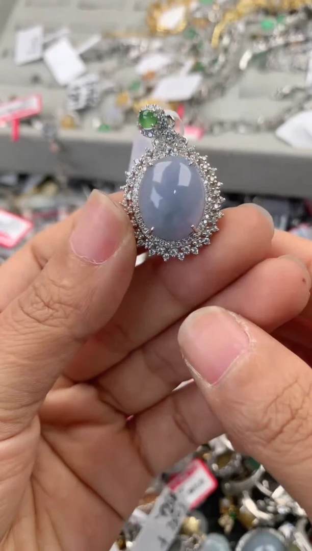 银S925镶嵌戒指翡翠555              1