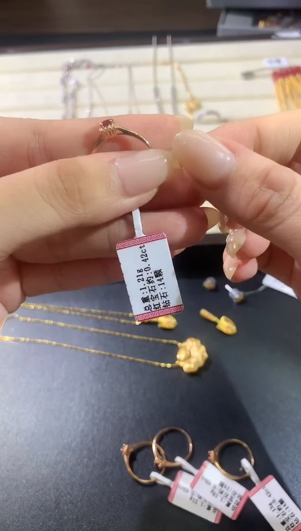 18K金镶嵌戒指|红宝石W227|多样性发货一件2380