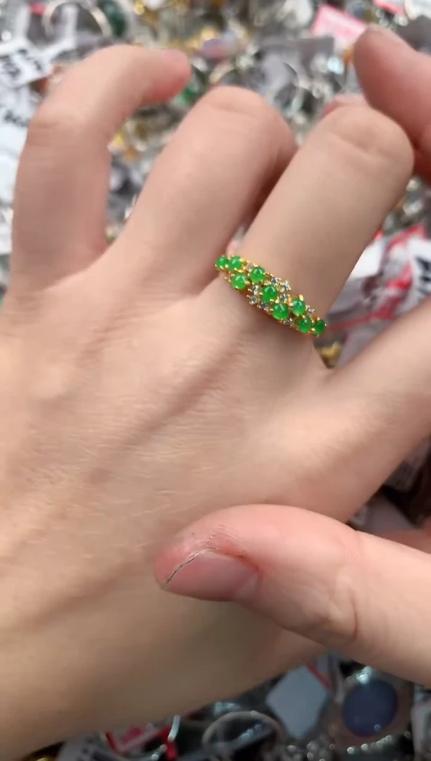 银S925镶嵌戒指翡翠121212----2