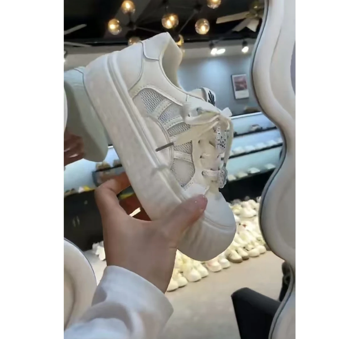 FC518欧货爆款丑萌大头厚底小白鞋